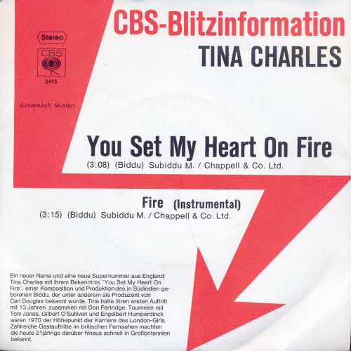 Charles Tina - You set my Heart on fire (PROMO)
