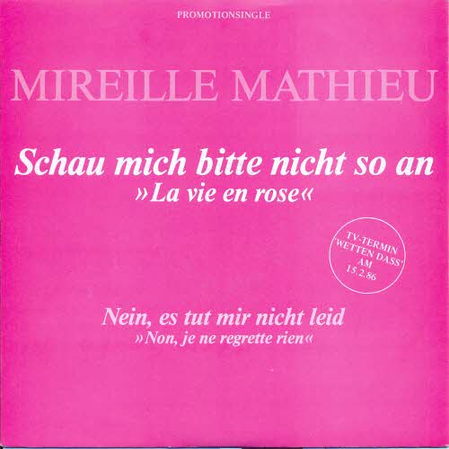 Mathieu Mireille - 2 Edith Piaf-Titel auf deutsch (PROMO)