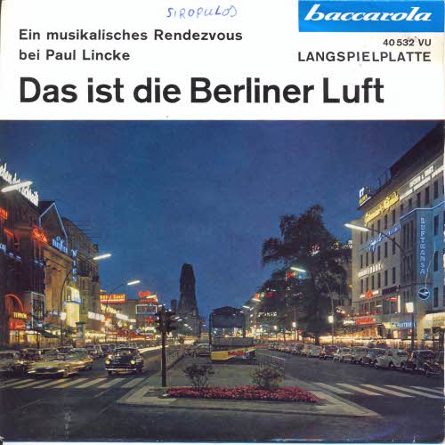 Baccarola EP Nr. 40532 - Das ist die Berliner Luft