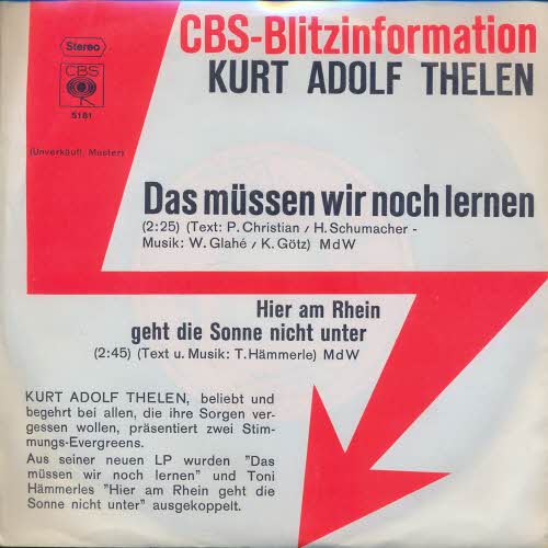 Thelen Kurt Adolf - Das mssen wir noch lernen (PROMO)