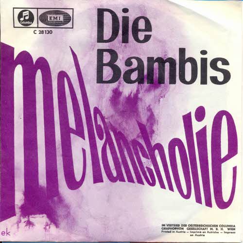 Bambis - Melancholie (AT-COLUMBIA-diff.Cover)