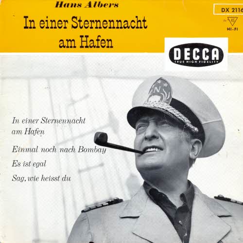 Albers Hans - In einer Sternennacht am Hafen (EP-oranger Balken)