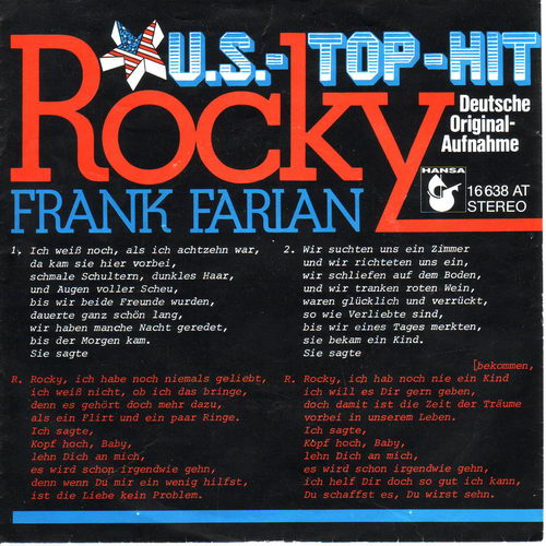 Farian Frank - Rocky (nur Cover)