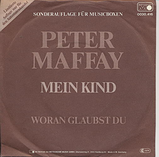 Maffay Peter - Mein Kind (nur Cover)